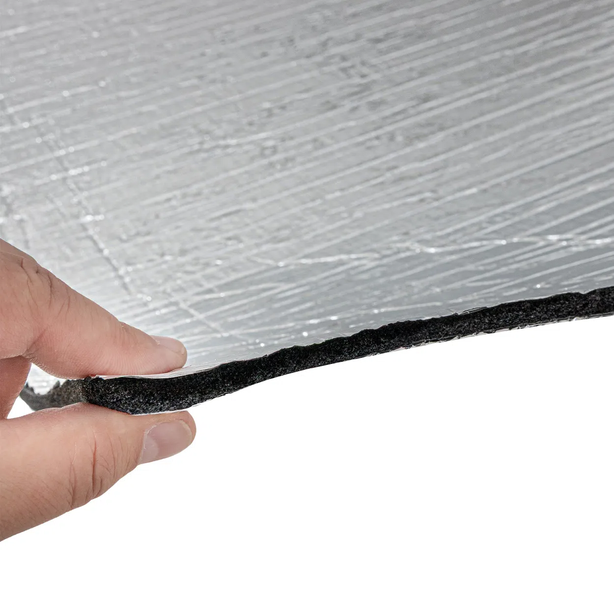 Pianka kauczukowa z podwójnym aluminium Bitmat paroizolacja do kampera K9 2xALU izolacja akustyczna i termiczna 100×100 cm