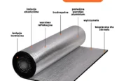 Pianka kauczukowa z podwójnym aluminium Bitmat paroizolacja do kampera K9 2xALU izolacja akustyczna i termiczna 100×100 cm