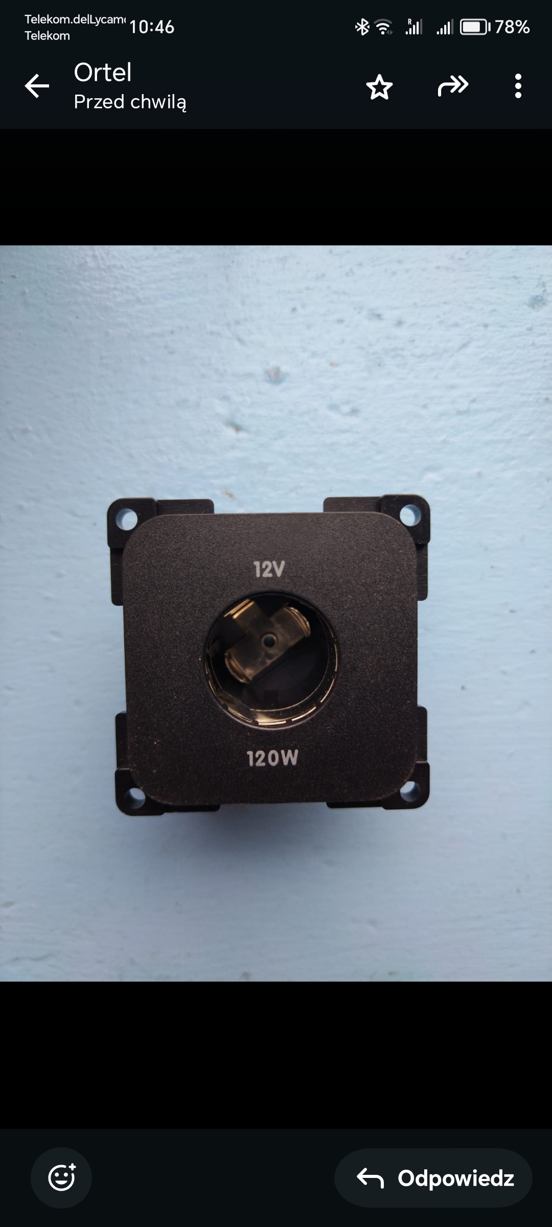 Gniazdo 12V Kamper Przyczepa kempingowa