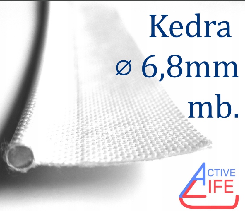 Kedra do przyczepy kempingowej ⌀ 6,8 mm – biała, wzmocniona