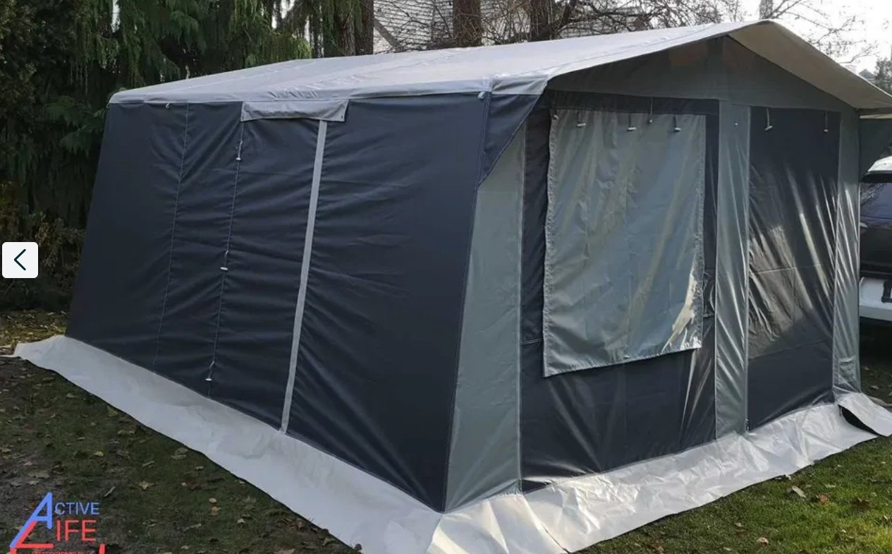 Nowy przedsionek do przyczepy Niewiadów n126 e/d powiększony 4,2×2,5m