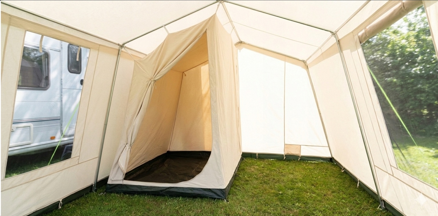 Sypialnia Bawełniana do Przedsionka Namiotu – Naturalna 200×150 cm